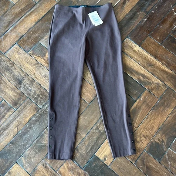 Theory Eco New Bistretch mocha button legging